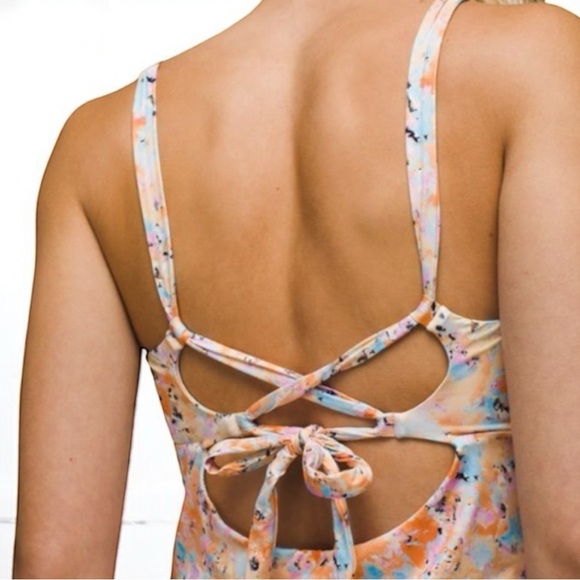 🌻NEW w.tags prAna Mallorca Impressions Tankini + Black Upswell Bottoms Set XS - Picture 6 of 16